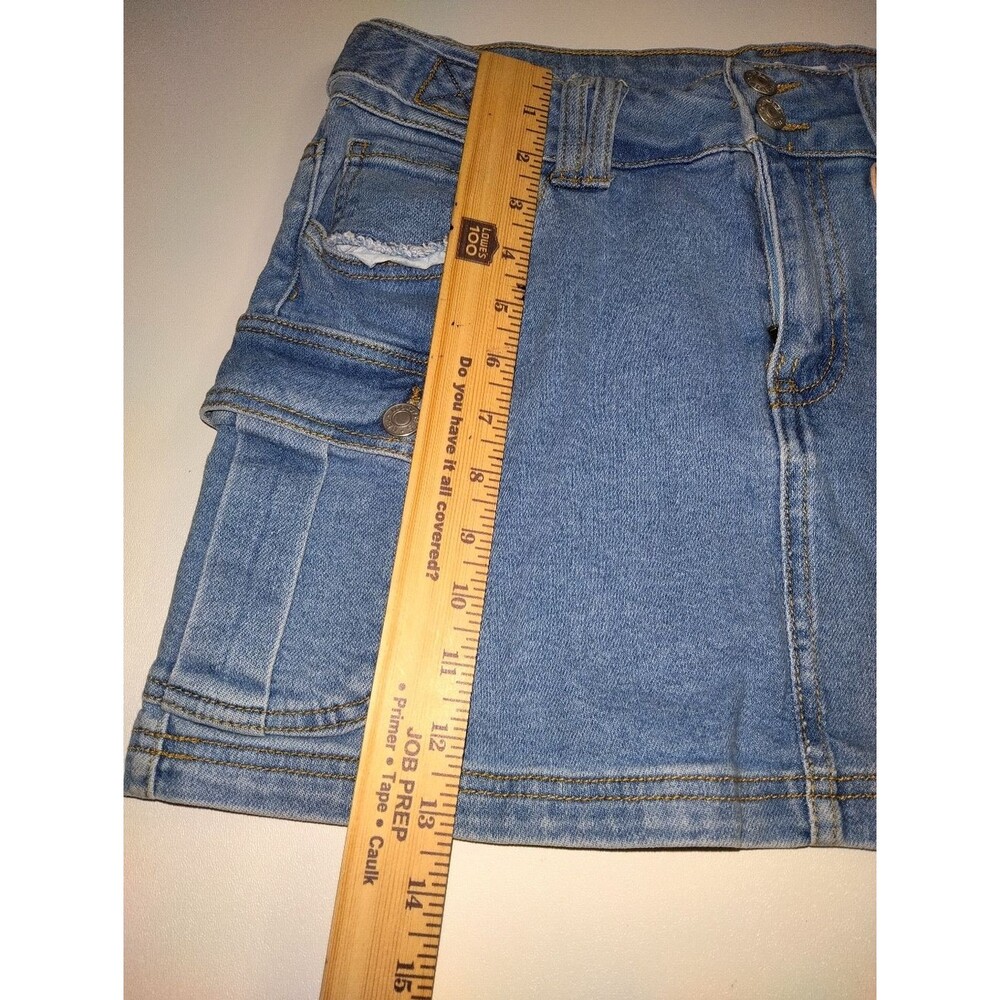BBJ Women's Denim Mini Skirt with Utility Pockets  Blue New Size M - Picture 4 of 5